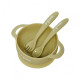 Set bol & lingurita silicon,olive,U-Grow Set bol & lingurita silicon,olive,U-Grow