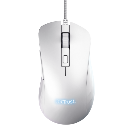 Mouse Trust GXT924W YBAR+ 25600 DPI, alb