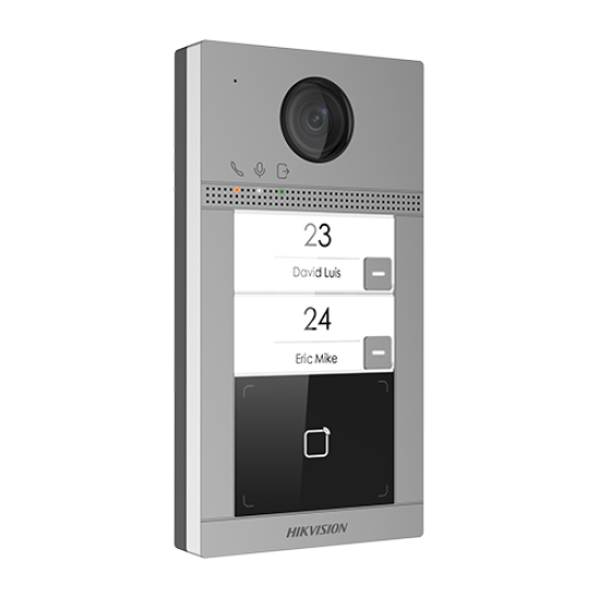 Post de exterior videointerfon Hikvision DS-KV8213-WME1(B)/Flush, WIFI, montaj incastrat, 2 x buton apelare ( pentru 2 familii), camera video 2MP True WDR ( unghi vizualizare: Horizontal: 129grade Vertical: 75grade), vizualizare pe timp de noapte IR maxim Post de exterior videointerfon Hikvision DS-KV8213-WME1(B)/Flush, WIFI, montaj incastrat, 2 x buton apelare ( pentru 2 familii), camera video 2MP True WDR ( unghi vizualizare: Horizontal: 129grade Vertical: 75grade), vizualizare pe timp de noapte IR maxim