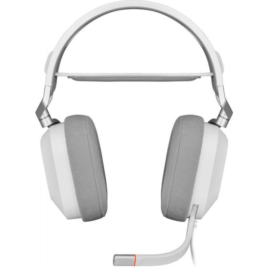 Casti Gaming cu microfon USB Corsair HS80 Surround, Dolby Audio 7.1, Over-head, 20Hz - 40 kHz, 32k Ohms @ 1 kHz, Lungime cablu: 1.8m, alb