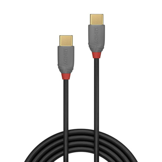Cablu Lindy 2m USB 2.0 Type-C, Anthra Line Cablu Lindy 2m USB 2.0 Type-C, Anthra Line