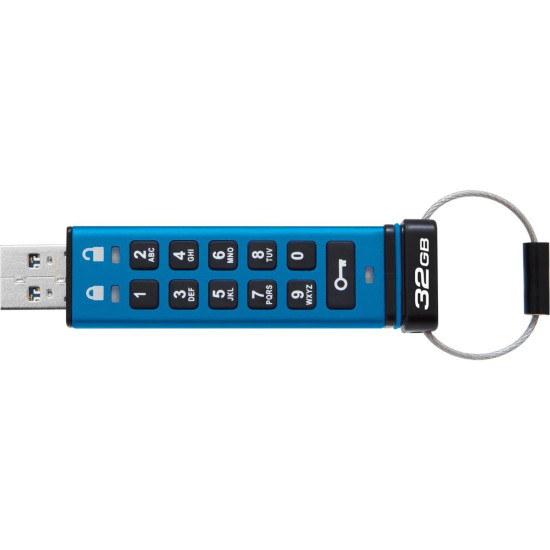USB Flash Drive Kingston 32GB IronKey Keypad 200, USB 3.2 Gen1, FIPS 140-3 Lvl 3 (Pending) AES-256 Encrypted