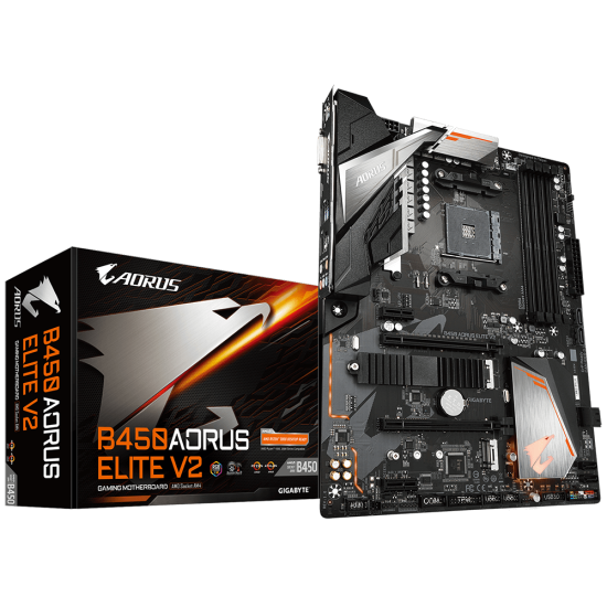 Placa de baza Gigabyte B450 AORUS ELITE V2, Socket AM4