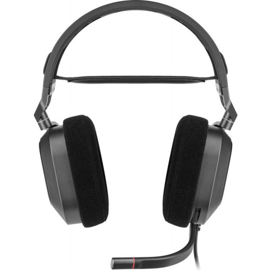 Casti Gaming cu microfon USB Corsair HS80 Surround, Dolby Audio 7.1, Over-head, 20Hz - 40 kHz, 32k Ohms @ 1 kHz, Lungime cablu: 1.8m, Carbon