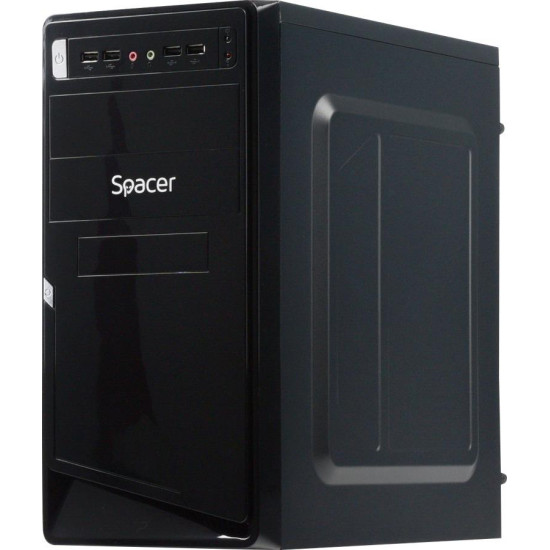 Carcasa Spacer New Mercury, ATX, MidTower, Gaming, sursa 500 (250W for 500W Desktop PC), USB 2.0 x 2, Jack 3.5mm x 2, „SPC-NEW