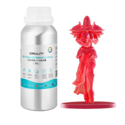 CREALITY Rasina low odor fotosensibila, 500g, culoare transparent red, ambalaj: recipient aluminiu, compatibila cu imprimante 3D cu tehnologie LCD.