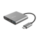 Hub USB Trust Dalyx, 3 porturi USB-C, silver