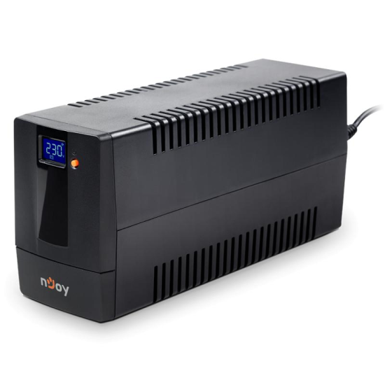 UPS nJoy Horus Plus 600, 600VA/360W, Afisaj LCD cu ecran tactil, 2 Prize Schuko cu Protectie, Repornire Automata, RJ11 protectie pentru linia de telefon/modem, Posibilitatea de monitorizare si control prin USB, LAN si internet, port de comunicare USB, rat