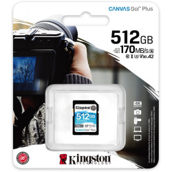 Card de Memorie SD Kingston Canvas GO Plus, 512GB, Class 10