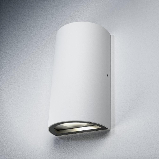 Aplica LED pentru exterior Ledvance Endura Style UpDown, 12W, 700 lm, lumina calda (3000K), IP44, 160x90x55mm, aluminiu, Alb