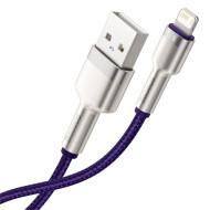 CABLU alimentare si date Baseus Cafule Metal, Fast Charging Data Cable pt. smartphone, USB la Lightning Iphone 2.4A, 2m, violet