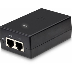 Ubiquiti POE-24-24W-G Gigabit Poe Adapter, Output Voltage 24VDC @ 1.0A, Input Current 750mA @ 90VAC, Efficiency 86.2+%.