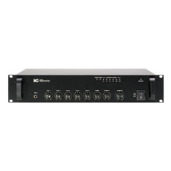 Mixer amplificator ITC T-240D, pentru sisteme de Public Address (PA), putere 240W @100V, 4 x intrari de microfon, 2 x intrari auxiliare, 1 x intrare EMC, dimensiuni 484×295×44mm, greutate 4.5kg
