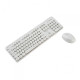 Kit tastatura + mouse Serioux Retro light 9910WH, wireless 2.4GHz, US layout, multimedia, mouse optic 800-1600dpi, USB, nano receiver, alb