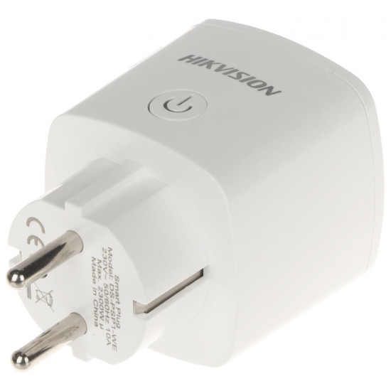 Priza inteligenta wireless Hikvision DS-PSP1-WE, control remote din aplicatie sau keyfob/keypad, setare scenarii in functie de evenimente, frecventa de operare 868 MHz, Two way communication, distanta de operare RF 1600m, criptare AES-128, 1 x LED stare ( Priza inteligenta wireless Hikvision DS-PSP1-WE, control remote din aplicatie sau keyfob/keypad, setare scenarii in functie de evenimente, frecventa de operare 868 MHz, Two way communication, distanta de operare RF 1600m, criptare AES-128, 1 x LED stare (