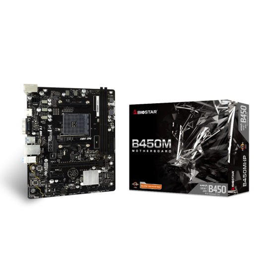 Placa de baza Biostar B450MHP AM4, 2x DDR4, 1x PCIe 3.0 x16, 2x PCIe 2.0 x1, 4x SATA III 6Gbps, 1 Gbps, mATX Placa de baza Biostar B450MHP AM4, 2x DDR4, 1x PCIe 3.0 x16, 2x PCIe 2.0 x1, 4x SATA III 6Gbps, 1 Gbps, mATX