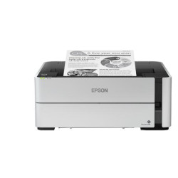 Imprimanta inkjet mono CISS Epson M1180, dimensiune A4, viteza max 39 ppm, Duplex, rezolutie printer 1200x2400dpi, alimentare hartie 250 coli, interfata: USB, Ethernet, WiFi, Wi-Fi Direct, consumabile: C13T03P14A ( 120ml) , doua recipiente de cerneala inc