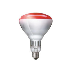 Bec InfraRosu Industrial Philips, E27, 250W, 230V, dimabil, incandescent, culoare alb/ rosu, 125x125x173