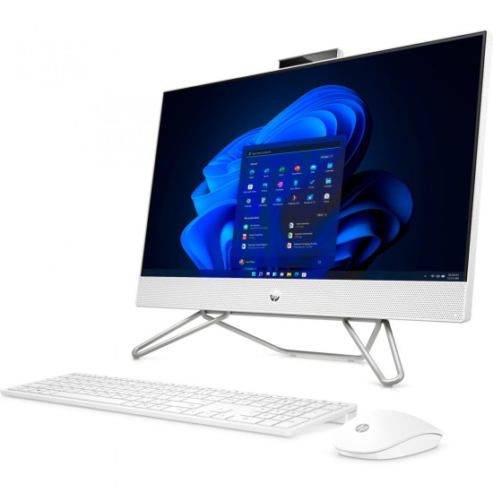 All-in-One HP ProOne 240 G9 23.8 inch Non-Touch FHD cu procesor Intel Core i3-1215U, video Integrat Intel Iris Xe Graphics, RAM 8GB, SSD 256GB, Fixed Stand, HP 125 White Wired Keyboard, HP 125 White Wired Mouse, Starry White, Free DOS, 2yw