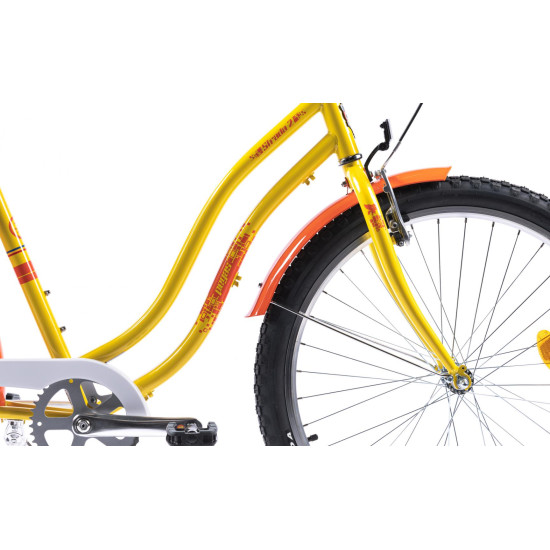Bicicleta Oras Pegas Strada 2 Galben Pastel