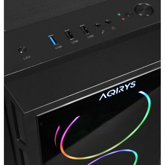 Carcasa Aqirys Antares Midi Tower Black  RGB