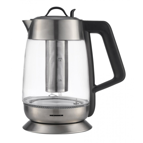 Fierbator electric Heinner HEK-TF18GX, cu filtru pentru ceai, capacitate: 1.7L, 5 nivele temperatura, indicator luminos in functie de temperatura, control Touch, inox Fierbator electric Heinner HEK-TF18GX, cu filtru pentru ceai, capacitate: 1.7L, 5 nivele temperatura, indicator luminos in functie de temperatura, control Touch, inox