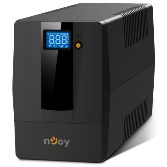 UPS nJoy Horus Plus 800, 800VA/480W, Afisaj LCD cu ecran tactil,2 Prize Schuko cu Protectie, Repornire Automata, RJ11 protectie pentru linia de telefon/modem, Posibilitatea de monitorizare si control prin USB, LAN si internet, port de comunicare USB, rata