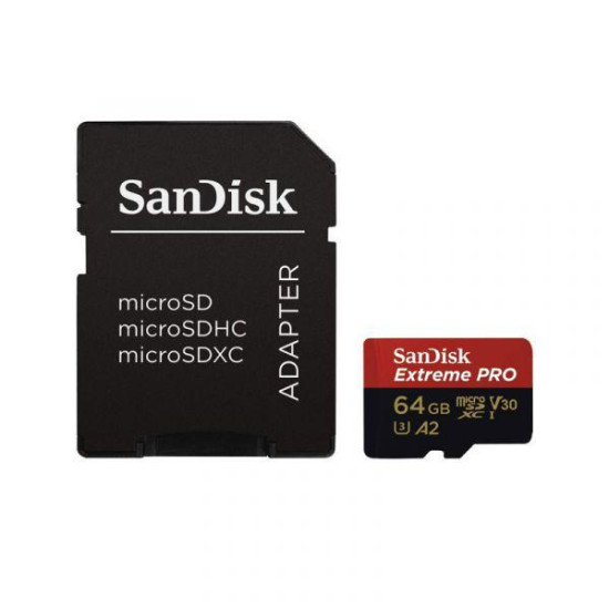 Card de Memorie MicroSD SanDisk Extreme 64Gb, Class 10 Card de Memorie MicroSD SanDisk Extreme 64Gb, Class 10