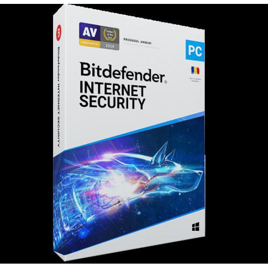 Licenta retail Bitdefender Internet Security - protectie completapentru Windows, valabila pentru 1 an, 10 dispozitive, new