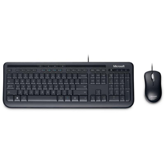 Kit tastatura + mouse Microsoft 600 Wired Desktop, negru