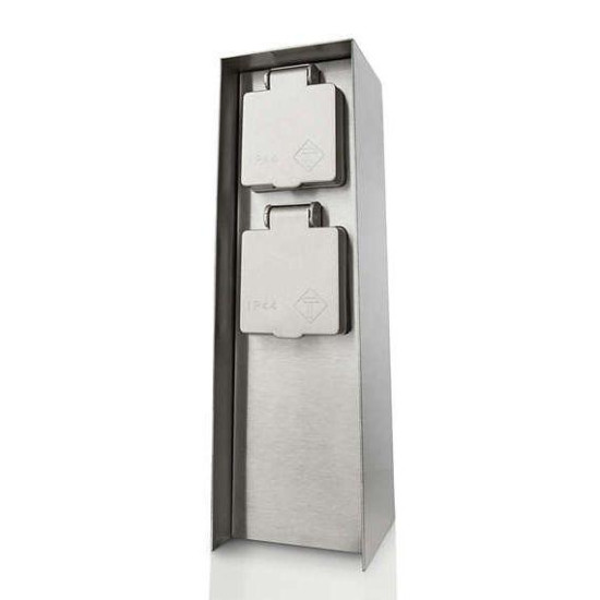 Priza pentru exterior Philips myGarden Rock, impamantare laterala, IP44, Inox Priza pentru exterior Philips myGarden Rock, impamantare laterala, IP44, Inox