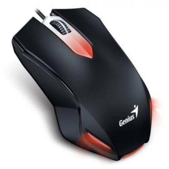 MOUSE GENIUS X-G200, gaming, cu fir, USB, optic, 1000 dpi, butoane/scroll 3/1, negru