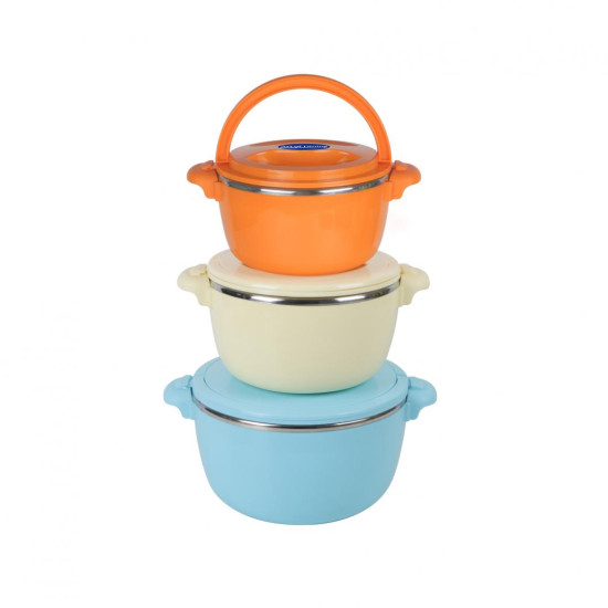 SET 3 CASEROLE TERMICE 2+4+6L,BELLY BLUE, ART OF DINING BY HEINNER SET 3 CASEROLE TERMICE 2+4+6L,BELLY BLUE, ART OF DINING BY HEINNER