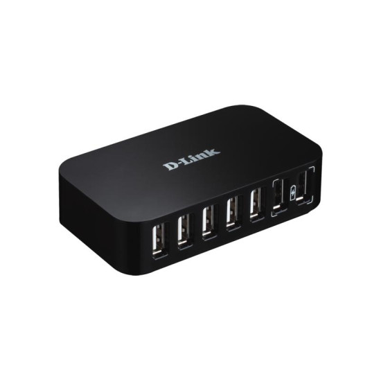 Hub USB D-Link DUB-H7, 7 porturi USB 2.0, negru