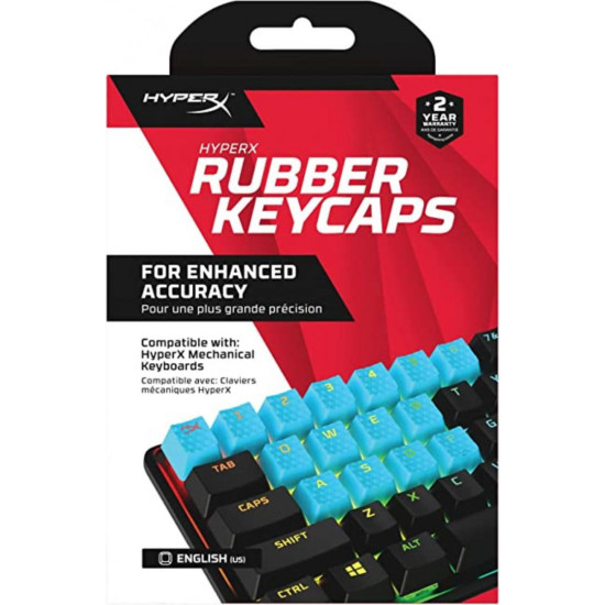 HP Gaming Keycaps Full set, HyperX Pudding, US Layout, Blue