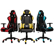 Scaun gaming X by Serioux, Torin, ajustabil, piele sintetica, piston pe gaz, manere reglabile, baza stea cu 5 picioare, greutate maxima admisa 150Kg, perne detasabile, negru si albastru