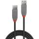 Cablu transfer date Lindy LY-36704, USB 2.0 Male tip A - USB 2.0 Female tip A, 3 m, Anthra Line