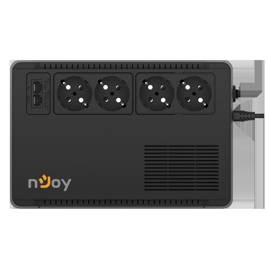 UPS nJoy Soter 600, 600VA/ 360W, 4 Prize Schuko cu protectie, functie auto-restart, Stabilizator de tensiune (AVR), Plaja acceptata tensiune intrare: 170-280 VAC, Timp de transfer: 2-6 ms, Frecventa: 60/50 Hz (auto sensing), Protectie RJ45/RJ11: 1 intrare UPS nJoy Soter 600, 600VA/ 360W, 4 Prize Schuko cu protectie, functie auto-restart, Stabilizator de tensiune (AVR), Plaja acceptata tensiune intrare: 170-280 VAC, Timp de transfer: 2-6 ms, Frecventa: 60/50 Hz (auto sensing), Protectie RJ45/RJ11: 1 intrare