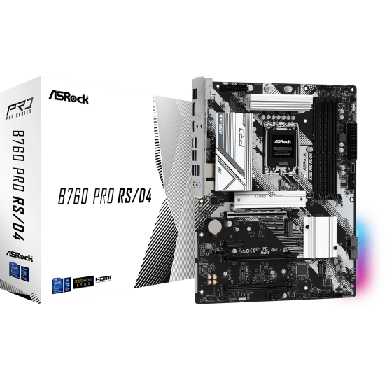 Placa de baza Asrock B760 Pro RS LGA1700, 4x DDR4