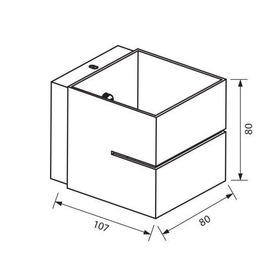 Aplica Vivalux SQUARE ADEL, G9, IP20, 80x80x107mm, Negru-Auriu, bec neinclus