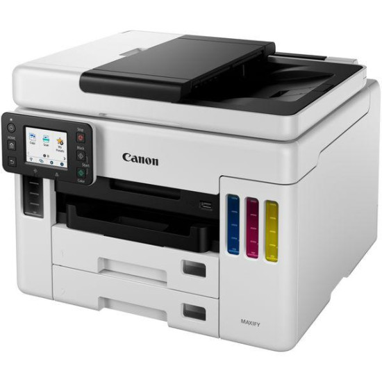 Multifunctional inkjet color CISS Canon Maxify GX7040, ( Print, Copy,Scan, Fax, Cloud), dimensiune A4 , duplex printare, ADF, viteza 24 ppm alb-negru, 15.5 ppm color, rezolutie 600X1200 dpi, alimentare hartie 250+250+100 coli, Scannet CIS, rezolutie scana Multifunctional inkjet color CISS Canon Maxify GX7040, ( Print, Copy,Scan, Fax, Cloud), dimensiune A4 , duplex printare, ADF, viteza 24 ppm alb-negru, 15.5 ppm color, rezolutie 600X1200 dpi, alimentare hartie 250+250+100 coli, Scannet CIS, rezolutie scana