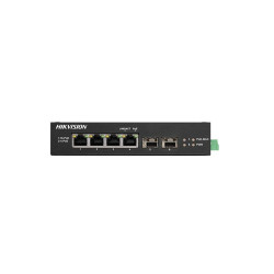 Switch Hikvision DS-3T0506HP-E/HS, 4-Port, PoE