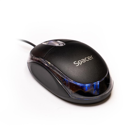 MOUSE Spacer, PC sau NB, cu fir, USB, optic, 800 dpi, butoane/scroll 3/1, negru, SPMO-080 MOUSE Spacer, PC sau NB, cu fir, USB, optic, 800 dpi, butoane/scroll 3/1, negru, SPMO-080