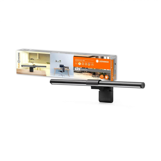 Lampa LED cu clips pentru monitor Ledvance SUN@Home, WiFi, 2.5W, 5V, 35 lm, lumina alba (2200-6500K), IP20, 45x9.5x4.4cm, Negru Lampa LED cu clips pentru monitor Ledvance SUN@Home, WiFi, 2.5W, 5V, 35 lm, lumina alba (2200-6500K), IP20, 45x9.5x4.4cm, Negru