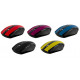 Mouse Serioux, Rainbow 400, fara fir, USB, senzor optic, distanta de operare; 10m, precizie: 1000/1600DPI ajustabila, 4 butoane, 2x baterie AAA, sisteme de operare: Windows / Mac OS / Linux, rosu