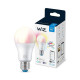 Bec LED RGB inteligent WiZ Connected Colors A60, Wi-Fi, E27, 8W (60W), 806 lm, lumina alba si color (2200-6500K), compatibil Google Assistant/Alexa/Siri Bec LED RGB inteligent WiZ Connected Colors A60, Wi-Fi, E27, 8W (60W), 806 lm, lumina alba si color (2200-6500K), compatibil Google Assistant/Alexa/Siri