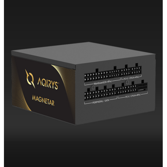 Sursa Aqirys Magnetar 850W 80 Gold Plus TECHNICAL DATA Continuous power: 850W Form factor: ATX ATX Version: ATX V2.52 (3.0 Ready) Efficiency: 80PLUS® Gold certified Intel® C6/C7: Yes PFC: Active Illumination: No Modular cables: Yes Cable type: Flat, bla Sursa Aqirys Magnetar 850W 80 Gold Plus TECHNICAL DATA Continuous power: 850W Form factor: ATX ATX Version: ATX V2.52 (3.0 Ready) Efficiency: 80PLUS® Gold certified Intel® C6/C7: Yes PFC: Active Illumination: No Modular cables: Yes Cable type: Flat, bla
