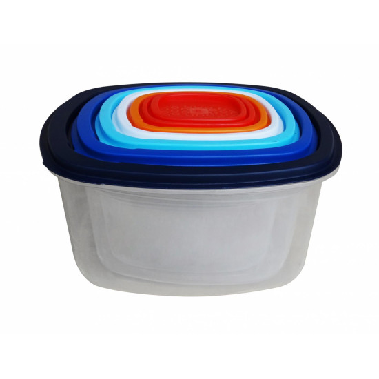 SET 7 CASEROLE PATRATE CU CAPACE,PLASTIC SET 7 CASEROLE PATRATE CU CAPACE,PLASTIC