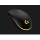 Logitech mouse cu fir G102 RGB, 6 butoane, 8000 dpi, senzor optic, USB, negru