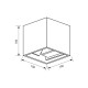 Aplica LED Vivalux SQUARE STARK, 6W, 180 lm, lumina neutra (4000K), 120°, IP54, 100x100x100mm, 15000h, aluminiu, -25÷+40°C, Negru
